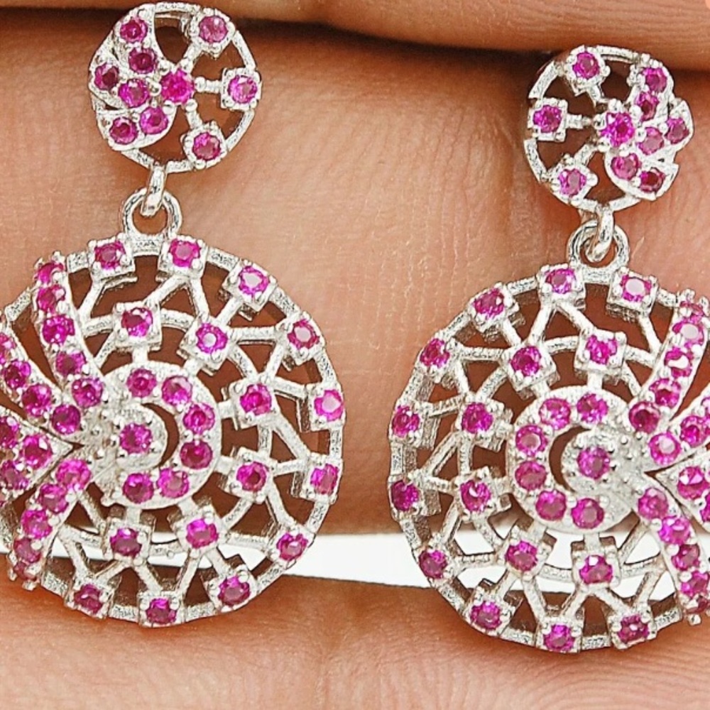 2 carat Ruby Earrings